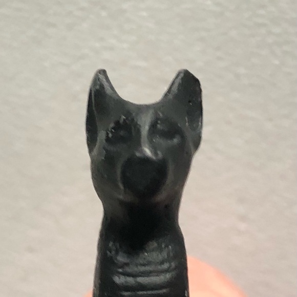 black metal cat Egyptian God Protection Home Bastet Miniature Statue Egypt - Picture 8 of 11